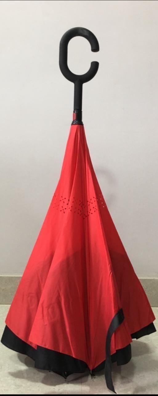 Double Layer Inverted Reversible Umbrella
