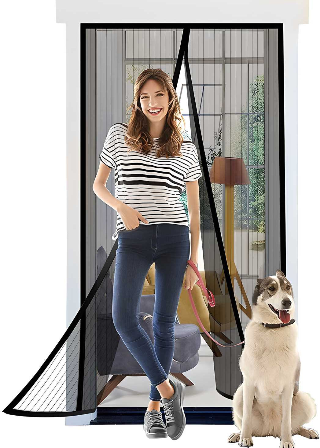 Mesh Screen Net Home Magnetic Foldable Anti Mosquito Door Curtains